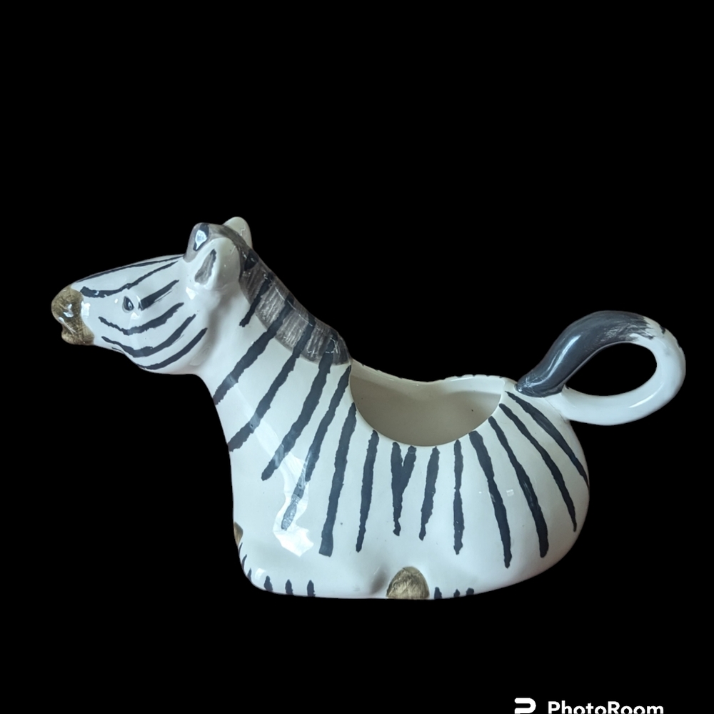 Ceramic zebra creamer